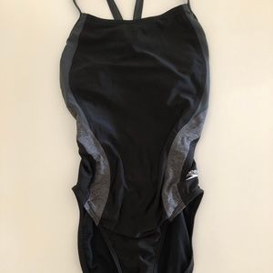 Speedo Black & Grey ProLT One Piece In Women
